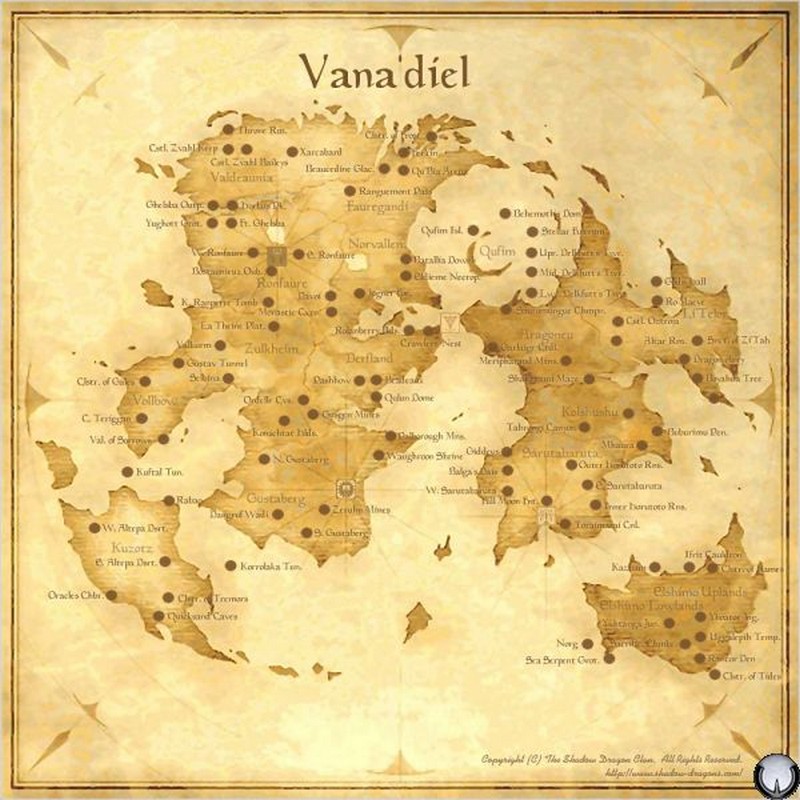 Final Fantasy XI - Carte du monde 2